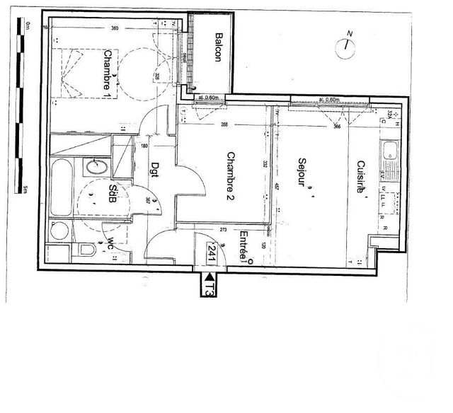 Appartement F3 à vendre - 3 pièces - 52.46 m2 - PALAISEAU - 91 - ILE-DE-FRANCE - Century 21 S.L.P. Immobilier