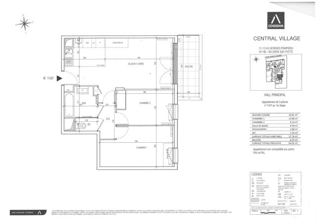 appartement - VILLEBON SUR YVETTE - 91