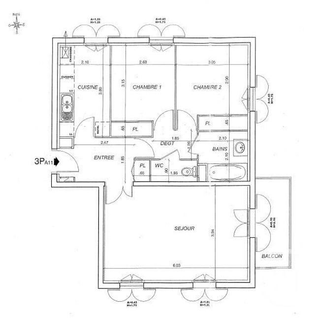 Appartement F3 à louer - 3 pièces - 67.33 m2 - ST AUBIN - 91 - ILE-DE-FRANCE - Century 21 S.L.P. Immobilier