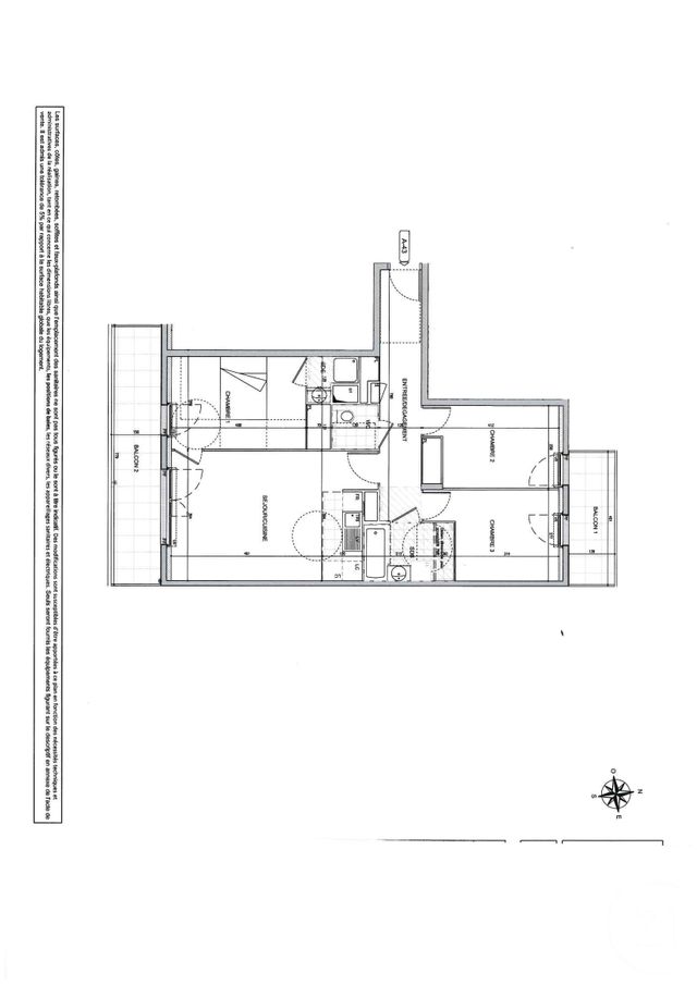 Appartement F4 à louer - 4 pièces - 73.84 m2 - GIF SUR YVETTE - 91 - ILE-DE-FRANCE - Century 21 S.L.P. Immobilier